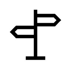 Direction Sign for Campus Navigation Icon Design