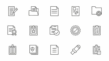 document set of web icons in line style  documents (1).eps