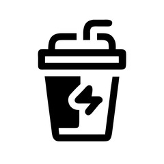 Energy Drink Cup for Study Boost Icon Design