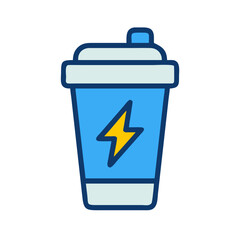 Energy Drink Cup for Study Boost Icon Design