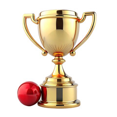 gold trophy cup isolated on white