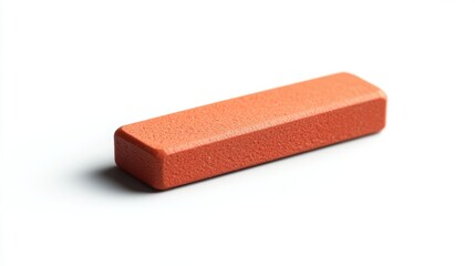 Obraz premium An eraser isolated on a pure white background, realistic lighting and shadow, ideal for cut-out and compositing