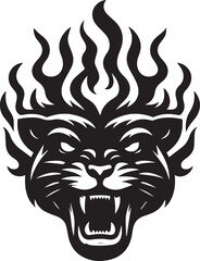 Roaring Cheetah Vector – Tribal Wild Cat Head Tattoo & Logo Design