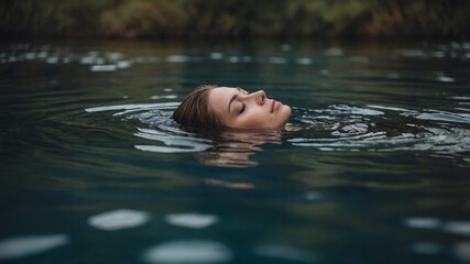 Fototapeta premium woman in water