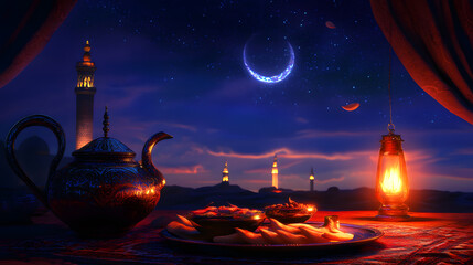 Ramadhan Kareem Decoration,background illustration