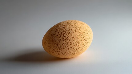 A makeup sponge blender isolated on a pure white background, realistic lighting and shadow, ideal for cut-out and compositing