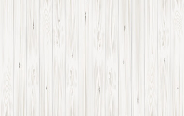 White wood pattern and texture for background. Vector.