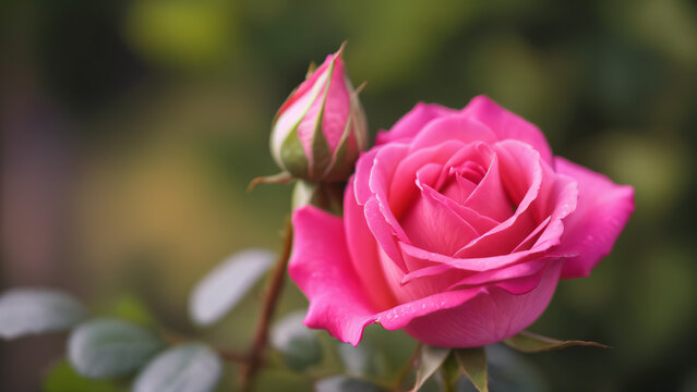 pink rose in garden