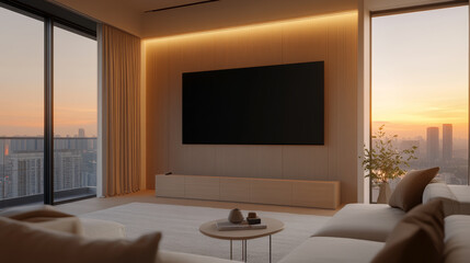 Modern living room with TV