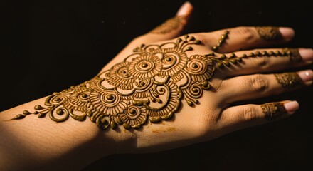 Hand with Henna Design
