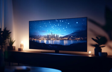 Modern living room with TV