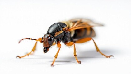Fototapeta premium Close-up of single insect on white background, entomology, specimen