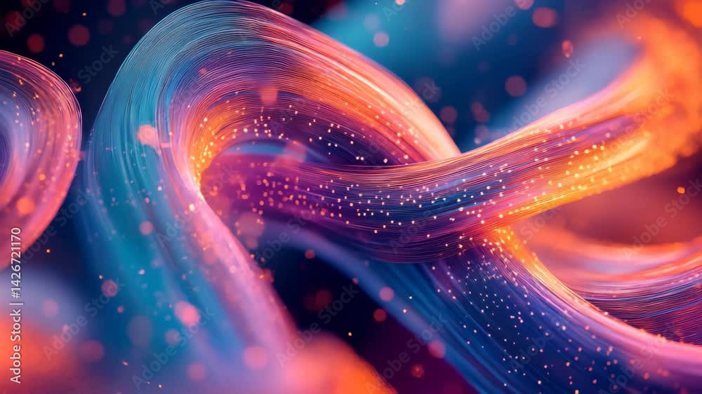 Poster vibrant colorful swirl creating an abstract background of dynamic patterns and shapes in a mesmerizi