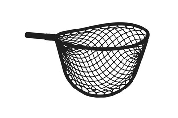 Fishing net silhouette vector illustration