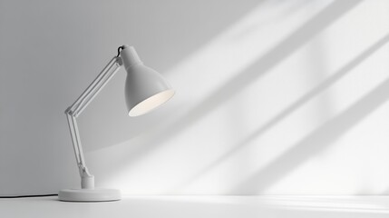A LED desk lamp isolated on a pure white background, realistic lighting and shadow, ideal for cut-out and compositing