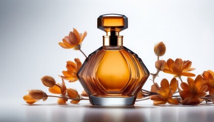 bottle of perfume on a white background