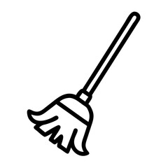 Floor Mop with Long Stick Icon Design