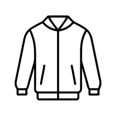 bomber jacket clothing dresses line drawn outline vector art - illustration of bomber jacket fashion clothes isolated transparent background