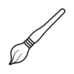 Simple paint brush icon vector illustration for arts and crafts projects