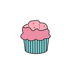 delicious cupcake icon vector illustration template design
