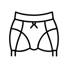 garter belt clothing dresses line drawn outline vector art - illustration of garter belt fashion clothes isolated transparent background