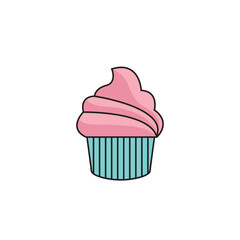delicious cupcake icon vector illustration template design
