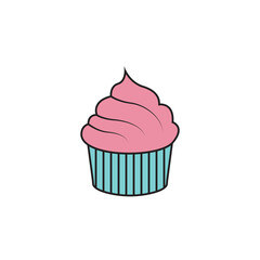 delicious cupcake icon vector illustration template design