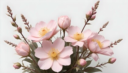 A beautiful composition of pastel pink flowers, perfect for spring or any celebration.