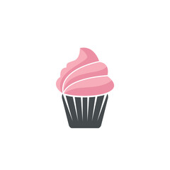delicious cupcake icon vector illustration template design