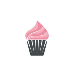 delicious cupcake icon vector illustration template design