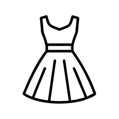 midi dress clothing dresses line drawn outline vector art - illustration of midi dress fashion clothes isolated transparent background