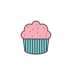 delicious cupcake icon vector illustration template design