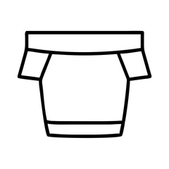 off shoulder top clothing dresses line drawn outline vector art - illustration of off shoulder top fashion clothes isolated transparent background