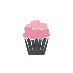 delicious cupcake icon vector illustration template design