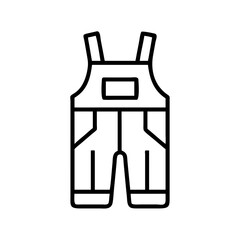 overalls clothing dresses line drawn outline vector art - illustration of overalls fashion clothes isolated transparent background