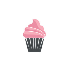 delicious cupcake icon vector illustration template design