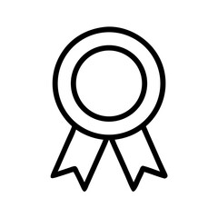 Half Circle Ribbon Medal Award Icon Design