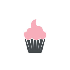 delicious cupcake icon vector illustration template design
