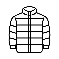 puffer jacket clothing dresses line drawn outline vector art - illustration of puffer jacket fashion clothes isolated transparent background