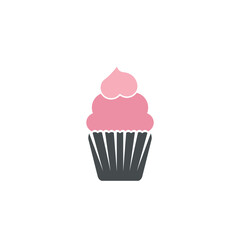 delicious cupcake icon vector illustration template design