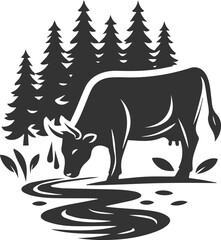 Angus cattle silhouette