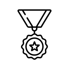 Hanging Star Medal Award Icon Design