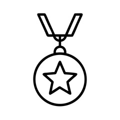 Hanging Star Medal Award Icon Design