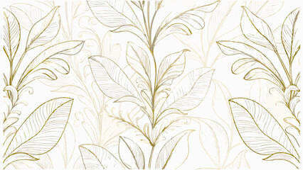Fototapeta premium vector art deco leaves luxury background elegant (1).eps