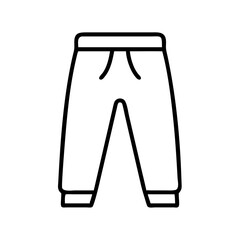 sweatpants clothing dresses line drawn outline vector art - illustration of sweatpants fashion clothes isolated transparent background