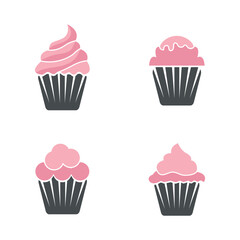 delicious cupcake icon vector illustration template design