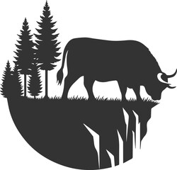 Angus cattle silhouette