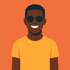 Happy man smiling wearing sunglasses