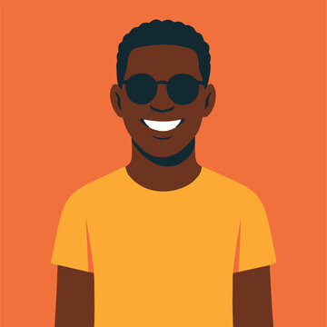 Happy man smiling wearing sunglasses