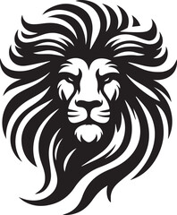 Fierce Lion Head Vector – Bold Tribal Tattoo & Logo Design